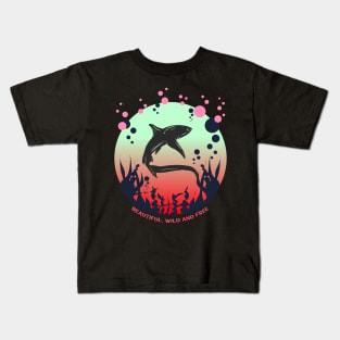 Shark - Beautiful Wild and Free Kids T-Shirt